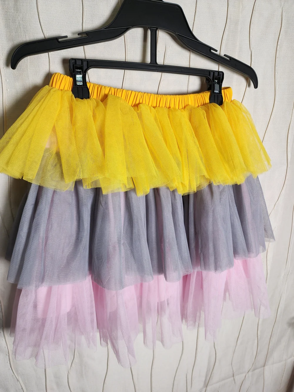 Girls Live Love Learn Yellow Heart Tiered Tulle Skirt And Shirt